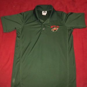 Minnesota Wild Mens Wilds Polo Shirt Forest Green